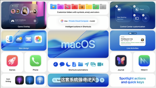 macOS 26 Tahoe支持短语快速启动功能，苹果高管形(⛳)容“强的逆天”